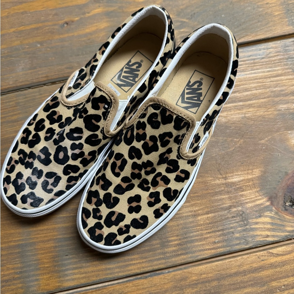 Genuinely used. Women’s cheetah vans worn 2 times so much life left in them!!